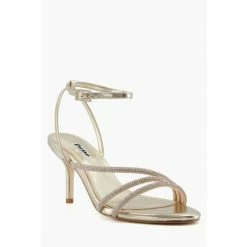 Alternative view of Dune London Gold Maximum Tubular Mid Heel Sandals