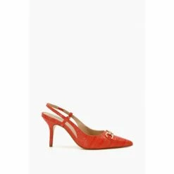 Dune London Orange Click Snaffle Point Slingbacks Sandals