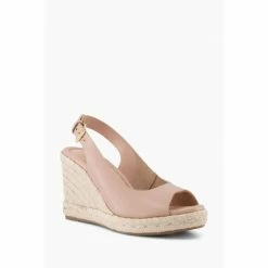 Alternative view of Dune London Pink Kimmy Wedge Heel Sling Back Sandals