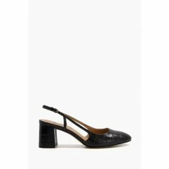 Dune London Black Coaste Block Heel Sling Sandals