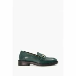 Dune London Green Grid Branded Trim Loafers