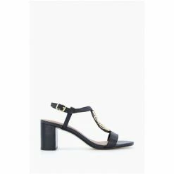 Dune London Black Just Hardware Detail Block Sandals -Dune London Sales unnamed file 3033