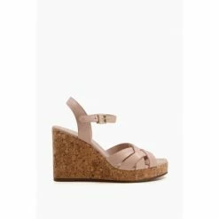 Dune London Natural Koral Lattice Cork Wedges
