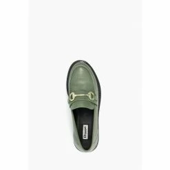 Dune London Green Gallagher Chunky Snaffle Trim Loafers -Dune London Sales unnamed file 307