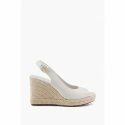 Dune London Natural Kimmy Wedge Heel Sling Back Sandals