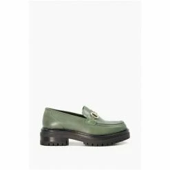 Dune London Green Gallagher Chunky Snaffle Trim Loafers -Dune London Sales unnamed file 308