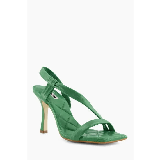 Dune London Green Marbled Square Toe Heeled Slingback Sandals 5 Dune London Green Marbled Square Toe Heeled Slingback Sandals - Image 3