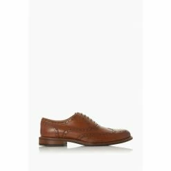 Dune London Pollodium Brown Leather Heavy Brogue Shoes