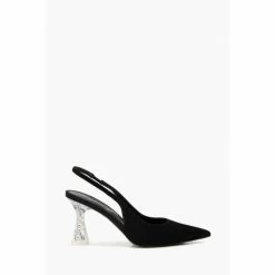 Dune London Carnation Perspex Crystal Black Heels