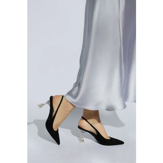 Dune London Carnation Perspex Crystal Black Heels 7 Dune London Carnation Perspex Crystal Black Heels - Image 5