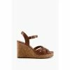 Dune London Brown Koral Lattice Cork Wedges -Dune London Sales unnamed file 3124