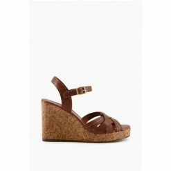 Dune London Brown Koral Lattice Cork Wedges -Dune London Sales unnamed file 3129