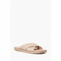 Alternative view of Dune London Natural Licorice Cross Strap Sandals