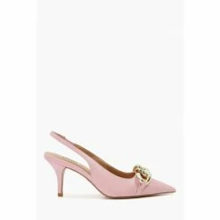 Dune London Pink Canary Chain Open Court Sandal
