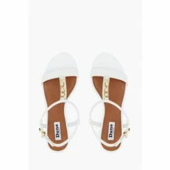 Alternative view of Dune London White Just Hardware Detail Block Sandals