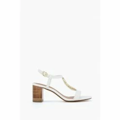 Dune London White Just Hardware Detail Block Sandals -Dune London Sales unnamed file 3155