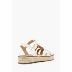Dune London White Latch Espadrille Sole Sandals -Dune London Sales unnamed file 3167