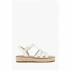 Dune London White Latch Espadrille Sole Sandals -Dune London Sales unnamed file 3170