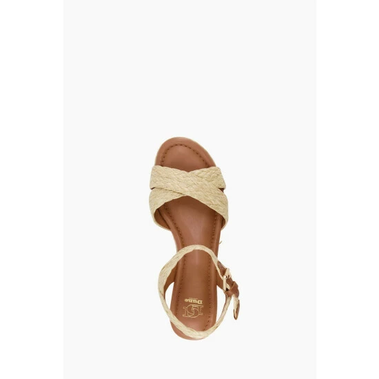 Dune London Natural Linnie Cross Strap Flatform Sandals 6 Dune London Natural Linnie Cross Strap Flatform Sandals - Image 4