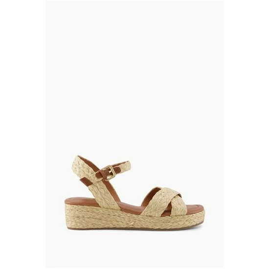 Dune London Natural Linnie Cross Strap Flatform Sandals 8 Dune London Natural Linnie Cross Strap Flatform Sandals - Image 6