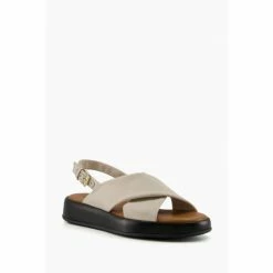 Dune London Natural Latest Cross Strap Soft Volume Sandals -Dune London Sales unnamed file 3196