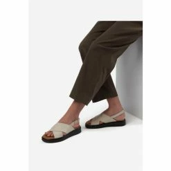 Dune London Natural Latest Cross Strap Soft Volume Sandals -Dune London Sales unnamed file 3198