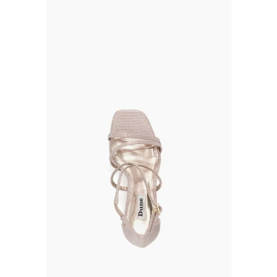 Dune London Gold Wf Musical Wide Fit High Stiletto Sandals 6 Dune London Gold Wf Musical Wide Fit High Stiletto Sandals - Image 4