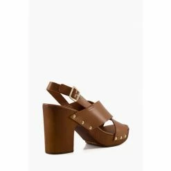 Dune London Brown Jingers Cross Strap Heeled Sandals -Dune London Sales unnamed file 3222