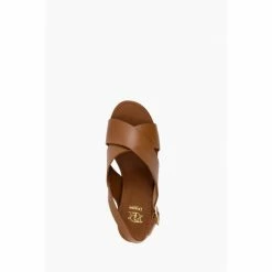 Dune London Brown Jingers Cross Strap Heeled Sandals -Dune London Sales unnamed file 3223