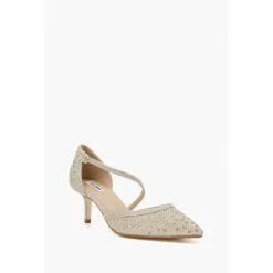 Alternative view of Dune London Natural Danna Aysmmetric Laser Cut Sandals