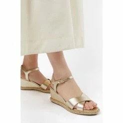 Dune London Golden Keelie Mini Wedge Sandals -Dune London Sales unnamed file 3237