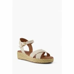 Alternative view of Dune London Womens White Wf Linnie Cross Strap Flatform