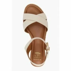 Dune London Womens White Wf Linnie Cross Strap Flatform -Dune London Sales unnamed file 3242
