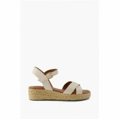 Dune London Womens White Wf Linnie Cross Strap Flatform -Dune London Sales unnamed file 3243