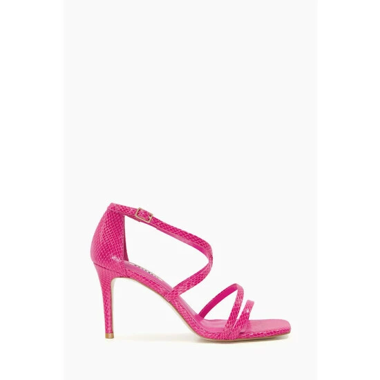 Dune London Pink Musical Square Toe High Heel Sandals 3 Dune London Pink Musical Square Toe High Heel Sandals