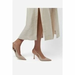 Dune London Natural Cabanna Oval Sprayed Heel Slippers -Dune London Sales unnamed file 3259
