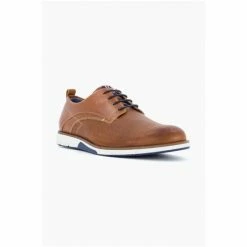 Dune London Brown Balad Punched Plain Wedge Gibson Shoes -Dune London Sales unnamed file 326