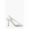 Dune London White Marbled Square Toe Heeled Slingback Sandals -Dune London Sales unnamed file 3261
