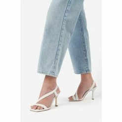 Dune London White Marbled Square Toe Heeled Slingback Sandals -Dune London Sales unnamed file 3264