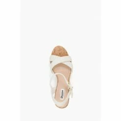 Dune London White Kelisa Braided Upper High Wedge Heel Sandals -Dune London Sales unnamed file 3269
