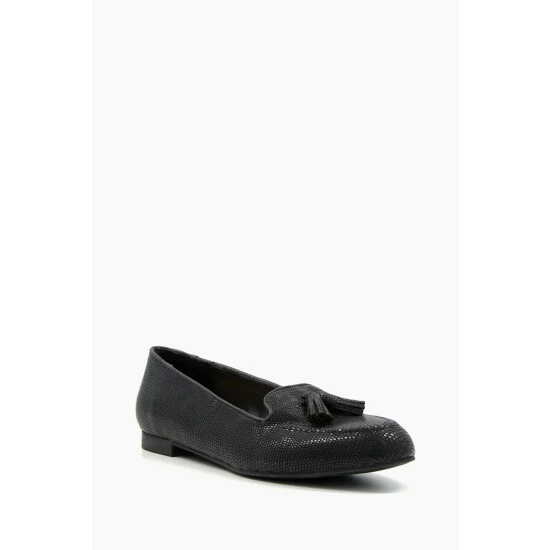 Dune London Black Gallerie Almond Toe Tassel Loafers 4 Dune London Black Gallerie Almond Toe Tassel Loafers - Image 2