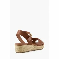 Dune London Linnie Brown Cross Strap Flatform Sandals -Dune London Sales unnamed file 3287