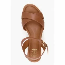Dune London Linnie Brown Cross Strap Flatform Sandals -Dune London Sales unnamed file 3288