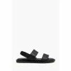 Dune London Black Laude Cushion Comfort Flat Sandals -Dune London Sales unnamed file 3303
