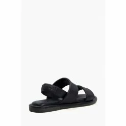 Alternative view of Dune London Black Laude Cushion Comfort Flat Sandals