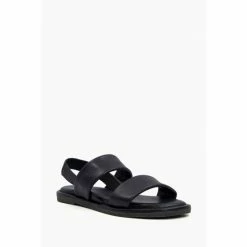 Dune London Black Laude Cushion Comfort Flat Sandals -Dune London Sales unnamed file 3305