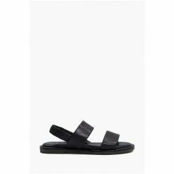 Dune London Black Laude Cushion Comfort Flat Sandals -Dune London Sales unnamed file 3310
