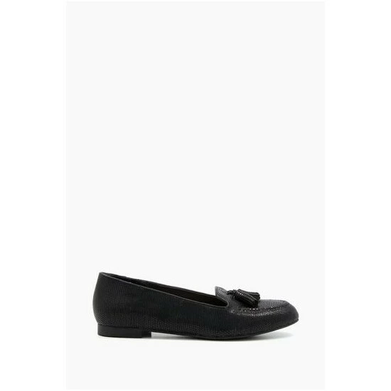 Dune London Black Gallerie Almond Toe Tassel Loafers 8 Dune London Black Gallerie Almond Toe Tassel Loafers - Image 6