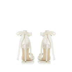 Dune London Martine Ivory Satin Embellished Ankle Tie Court -Dune London Sales unnamed file 3340