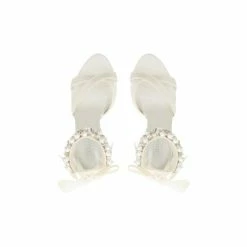 Dune London Martine Ivory Satin Embellished Ankle Tie Court -Dune London Sales unnamed file 3341
